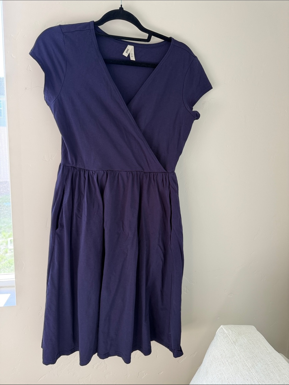 Navy Medium Pact Wrap Dress with Pockets